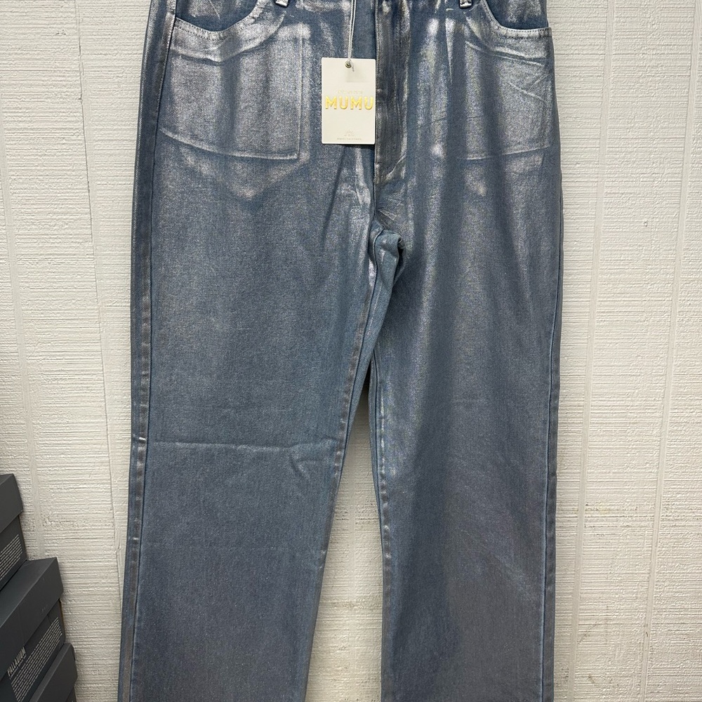 Show Me Your MuMu Silver Straight Jeans